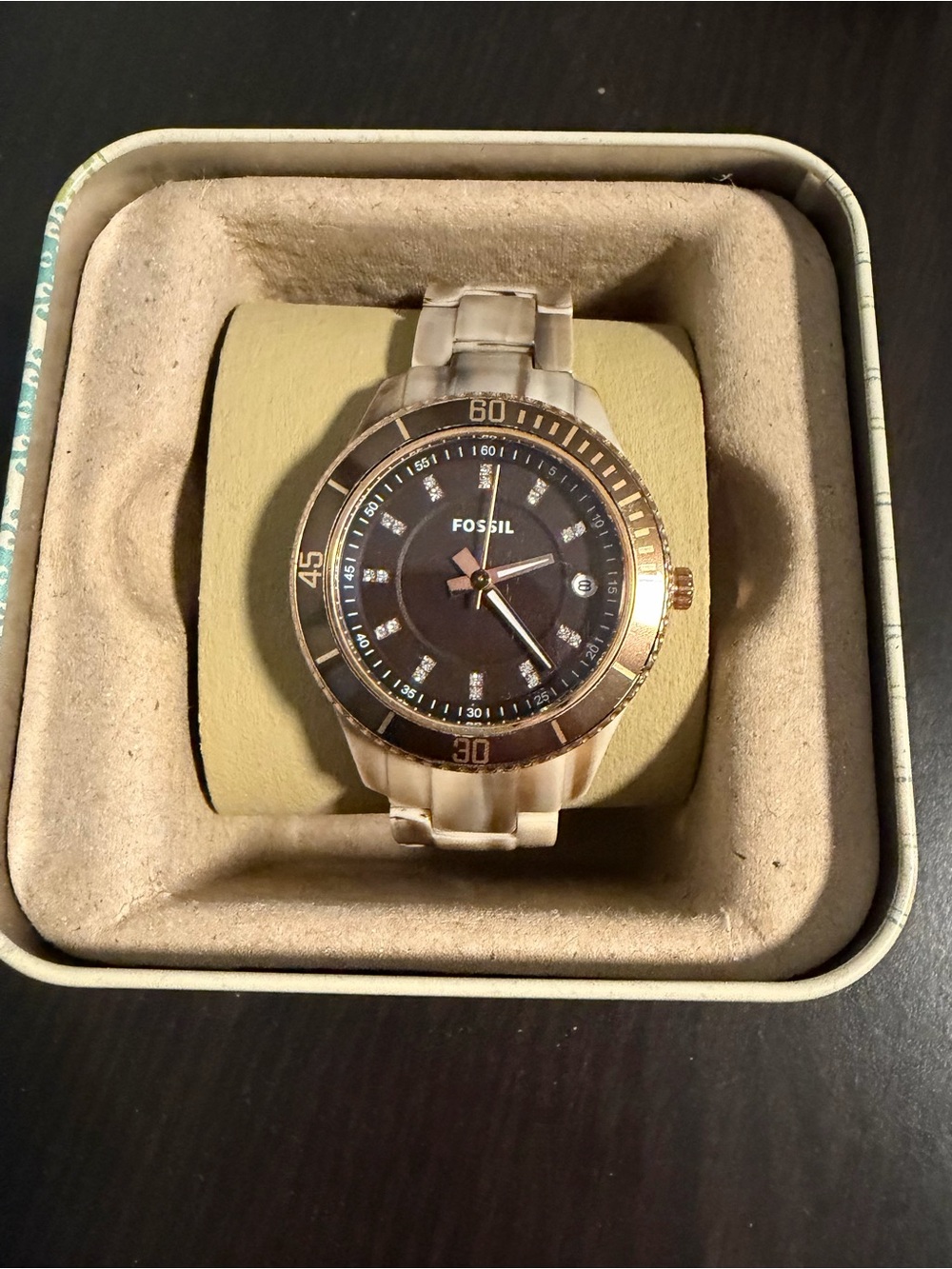 Fossil Women's tortoise shell Watch with Brown Dial